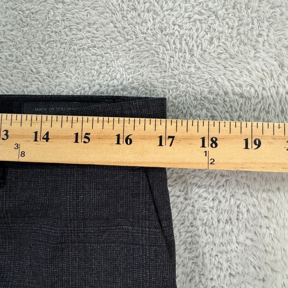 Banana Republic Mens 34x32 Suit Pants Charcoal Gray Plaid Flat Front Wool EUC - Picture 8 of 12